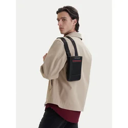 Torbica za okrog pasu Tommy Hilfiger Th Foundation Mini Crossover AM0AM14157 Črna