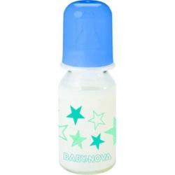 Steklena steklenička zvezde/srčki 125 ml, Baby Nova