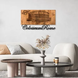 Wallity Zidna dekoracija Colosseum, 58 x 33 cm, Crna