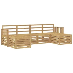 Set vanjskih sofa 5 pcs Bijela 249 x 122,5 x 73 cm