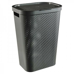 Koš Curver INFINITY RECYCLED 60L, antracit, 35x44x60 cm, za perilo, perilo