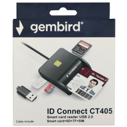 CRDR-CT405 Smart card reader USB2.0 Citac licne karte, sobracajne bank. +SD+TF+SIM reader