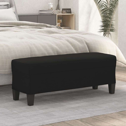 Klupa crna 100 x 35 x 41 cm od mikrovlakana
