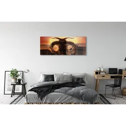 tulup.si Steklena slika Sunset oblika 140x70 cm 2 obešalnika