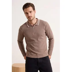 Trendyol Muška majica Tmnss26Po00003, Braon