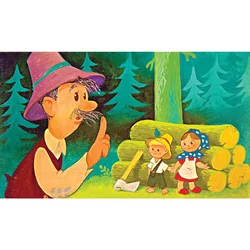 Hansel in Gretel diaprojekcija v madžarščini