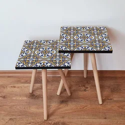 Hanah Home Set klub stočića 2Shp24, 2 komada, Šareni