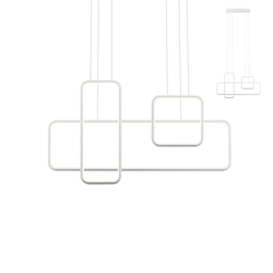 Redo 01-2099 - LED prigušiva luster na sajli THAI LED/86W/230V bela