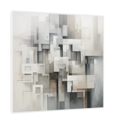 Canvas Slika na platnu Gradski San, 60x60 cm, Sa ramom, Bela