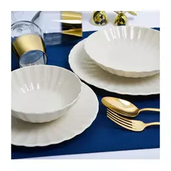 24-delni jedilni set bel/porcelan