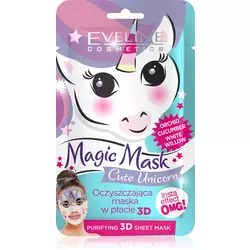 EVELINE - PLATNENA MASKA ZA ČIŠĆENJE LICA Cute unicorn