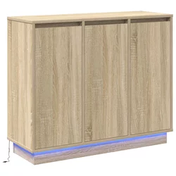 LED komoda Sonoma hrast 90 x 32 x 75 cm Konstruirano drvo