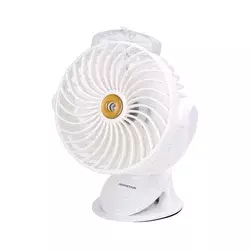 Aigostar - Punjivi stoni ventilator sa stezaljkom 2W/5V 2400mAh USB beo