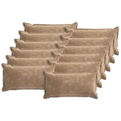 vidaXL Prevleka za blazino 12 kos HOUTEN Rjava 40 x 80 cm