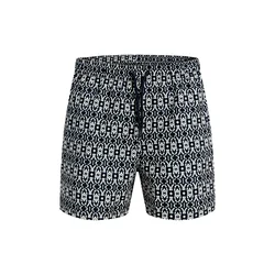 JACK & JONES Kratke kopalne hlače Maui temno modra/bela