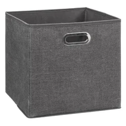 Kutija za odlaganje 31x31x31cm platno/metal siva- jja