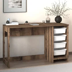 HANAH HOME Radni sto Hero White Antique Walnut
