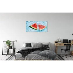 tulup.si Slika na steklu Lubenica vode 125x50 cm 4 obešalnika