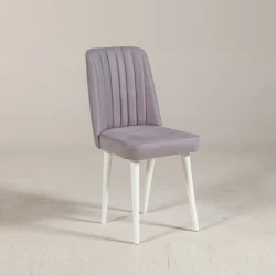 Hanah Home Trpezarijska stolica Vina Sandalye 47x89x46cm Belo-Lavanda