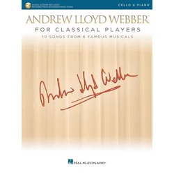 ANDREW LLOYD WEBBER FOR CLASSICAL PLAYERS CELLO & PIANO+AUDIO ACC.