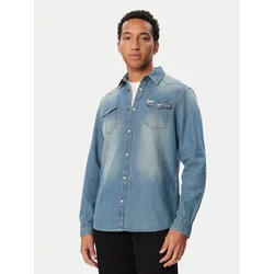 Guess Jeans srajca M6BH02 D2068 Modra Slim Fit