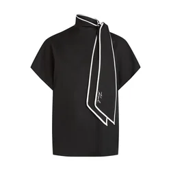 Karl Lagerfeld Bluza črna/bela