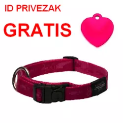 Ogrlica za pse Alpinist, roza M + ID Privezak GRATIS