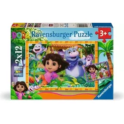 Ravensburger - Puzzle 2x12 Dora: Dora: To zmoremo! - 1 - 39 kosov