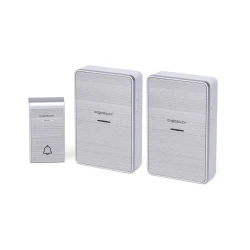 Aigostar - Komplet 2x bežična zvona 3xAA IP44, srebrne boje