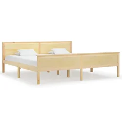 Vidaxl Posteljni okvir iz trdne borovine 200x200 cm