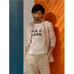 Sinsay - Pamučna majica - krem