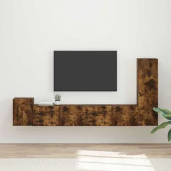 Set TV komoda Zidne 3 pcs Dimljeni hrast Konstruirano drvo