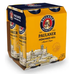 Pivo PAULANER Minhensko svetlo 4,9% 4-pack Limenka 4x0,5l