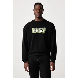 HUGO Blue pulover moški bombažen Niviocrew