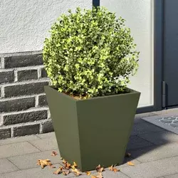 Vrtne sadilice 2 kom maslinastozelene 30x30x30 cm čelične