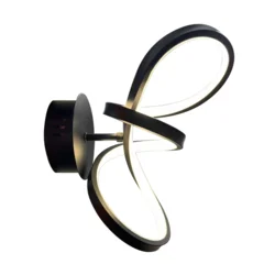 LED zidno svetlo TESORO LED/15W/230V crno