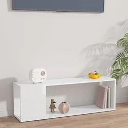 TV ormarić visoki sjaj bijeli 100x24x32 cm konstruirano drvo