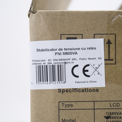 Stabilizator de tensiune cu releu PNI AVR M800VA 2.2A 480W 800VA PNI