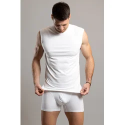 POMIRISHI BAMBOO UNDERWEAR Muška majica bez rukava, Bela