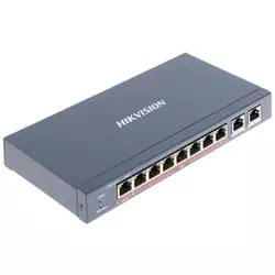 Hikvision DS-3E0310HP-E (8 port 100Mbps, 120W, 2xRJ45 1000Mbps) switch PoE