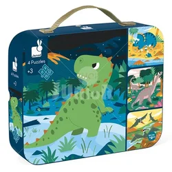 Janod Kartonske Puzle 4 u 1 – Dinosaurusi