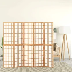 Sklopiva sobna pregrada 5 panela japanski stil 200x170 cm