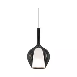 Ideal Lux - Luster na sajli KALIQUE 1xE27/42W/230V prečnik 18 cm dimljeno crna