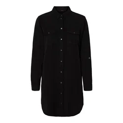 VERO MODA Dolga srajca Chambray, črna