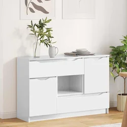 Kreveta Visoki sjaj bijela 100 x 30 x 65,6 Konstruirano drvo