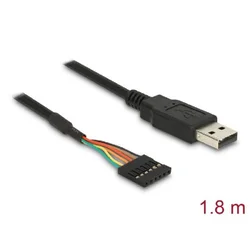 Kabel DELOCK, USB 2.0 na TTL pin header 6 pin, 1,8m