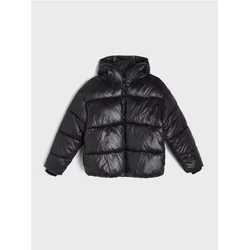 Sinsay - Puffer jakna s kapuljačom - crno