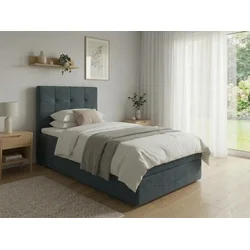 Oblazinjena postelja boxspring DIRELIS VIBE 90x200 cm temno siva Vzmetnica: Vzmetnica Bonell