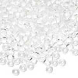 Kašaste perle (seed beads) 4 mm providna boja unutra bela