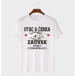 MAFIMI Majica Otac i ćerka najbolji prijatelji zauvek, Bela